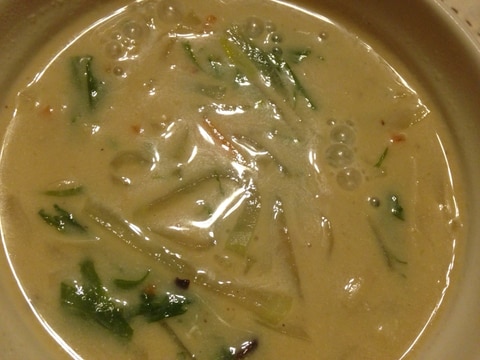 中華豆乳スープ。